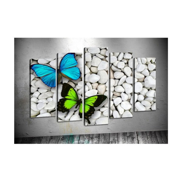 5 paveikslėlių rinkinys "Tablo Center" du drugeliai