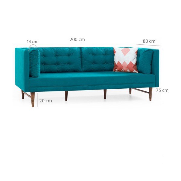 Turkio spalvos sofa Balcab Home Eva-image-1