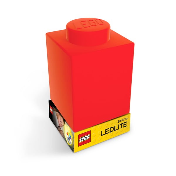 Raudona silikoninė naktinė lemputė LEGO® Classic Brick