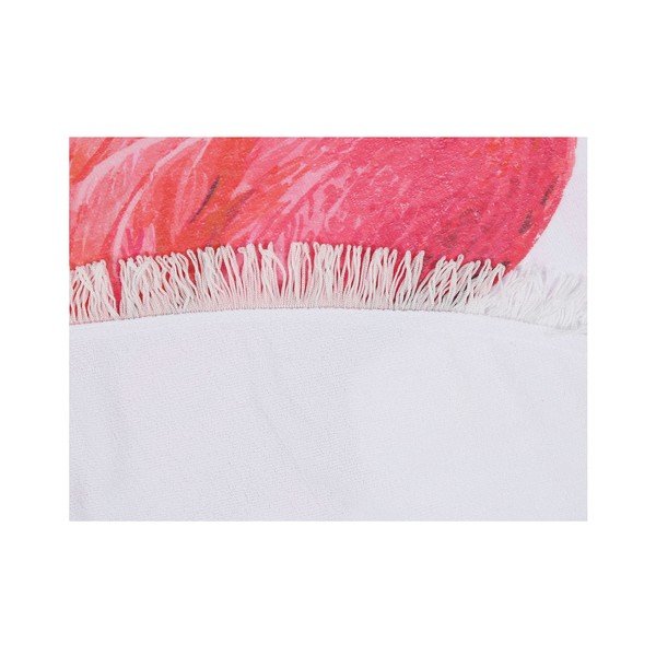 Spalvingas 100 % medvilninis paplūdimio rankšluostis "Flamingai", ⌀ 150 cm-image-1