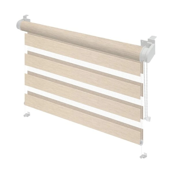 Kreminės spalvos diena ir naktis roletai 72,5x150 cm Zebra Silvalin – Gardinia-image-1