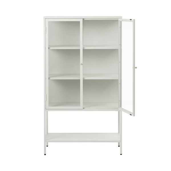 Iš metalo vitrina baltos spalvos 90x160 cm Carmel – Unique Furniture-image-2