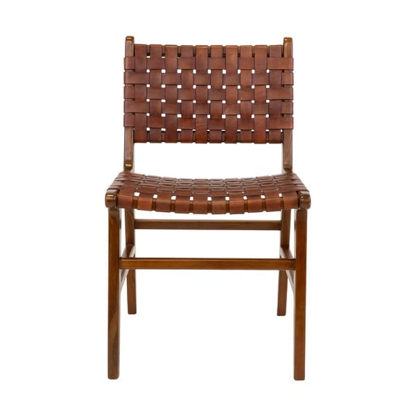 Iš tikmedžio masyvo valgomojo kėdės rudos spalvos 2 vnt. Perugia – House Nordic-image-2