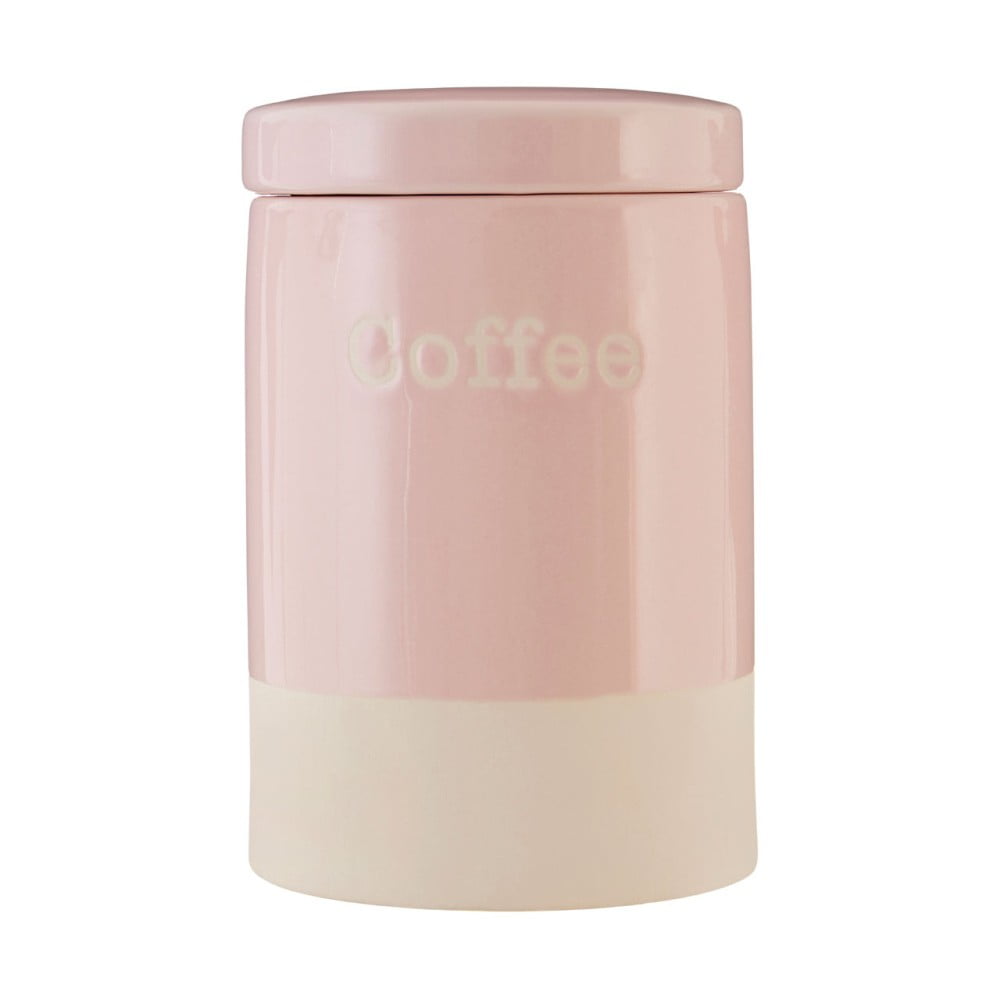 Rožinės spalvos akmens masės kavos indelis Premier Housewares, 616 ml