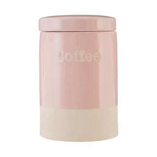 Rožinės spalvos akmens masės kavos indelis Premier Housewares, 616 ml