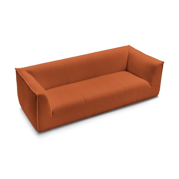 Oranžinės spalvos iš boucle sofa 242 cm Giorgia – Bobochic Paris-image-4