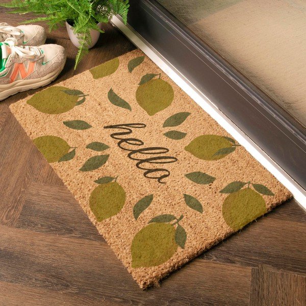 Iš kokoso pluošto grindų kilimėlis 40x60 cm Hello Lemons – Artsy Doormats-image-1