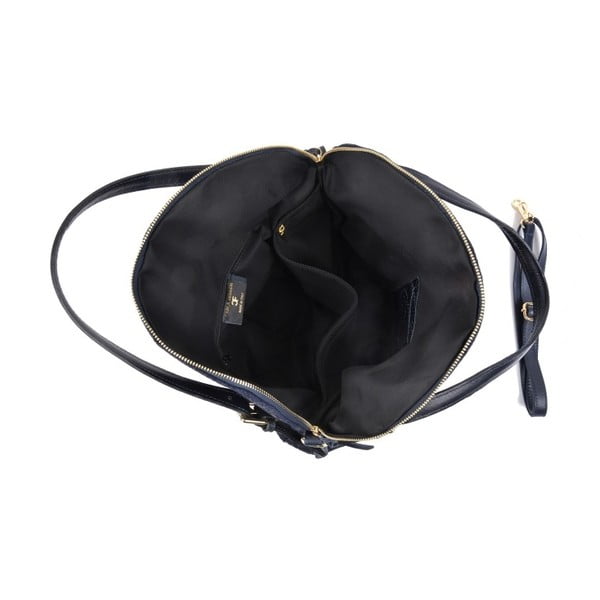 Tamsiai mėlyna odinė rankinė Carla Ferreri Hobo-image-1