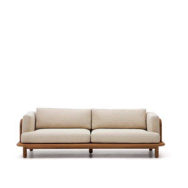 Iš tikmedžio masyvo sodo sofa smėlio spalvos/natūralios spalvos Turqueta – Kave Home