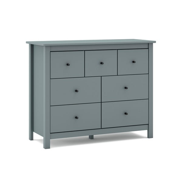 Pilkai žalios spalvos iš pušies masyvo šoninė spintelė 110x80x40 cm Misti – Marckeric-image-2