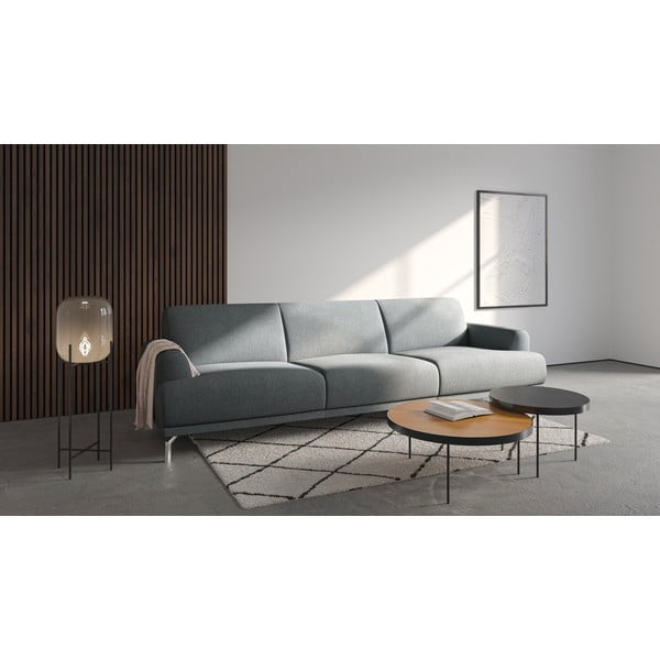 Šviesiai pilka sofa MESONICA Puzo, 240 cm-image-1