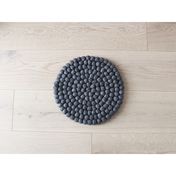 Wooldot Ball Chair Pad, antracito spalvos vilnos kamuolys, ⌀ 30 cm