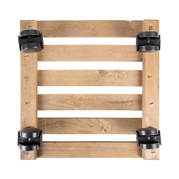 Iš medžio mobilus stovas gėlių vazonui (aukštis 8 cm) Indoor & Outdoor – Esschert Design-image-2