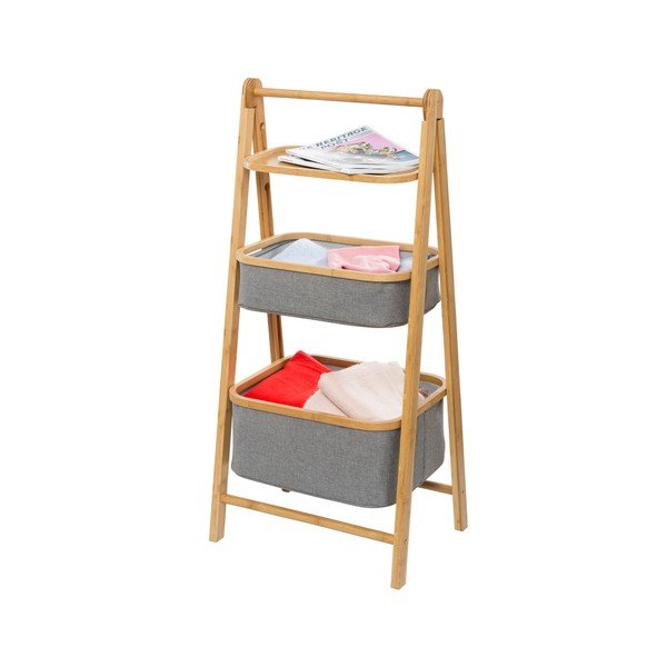 Stovas su 2 krepšeliais "Wenko Bamboo-image-1