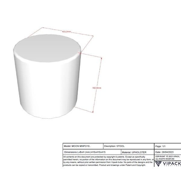 Vaikiškas pufas šviesiai žalios spalvos iš boucle MOON – Vipack-image-3