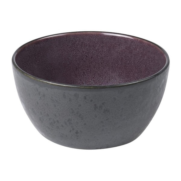Juodos spalvos akmens masės dubuo su violetine vidine glazūra Bitz Mensa, ⌀ 12 cm