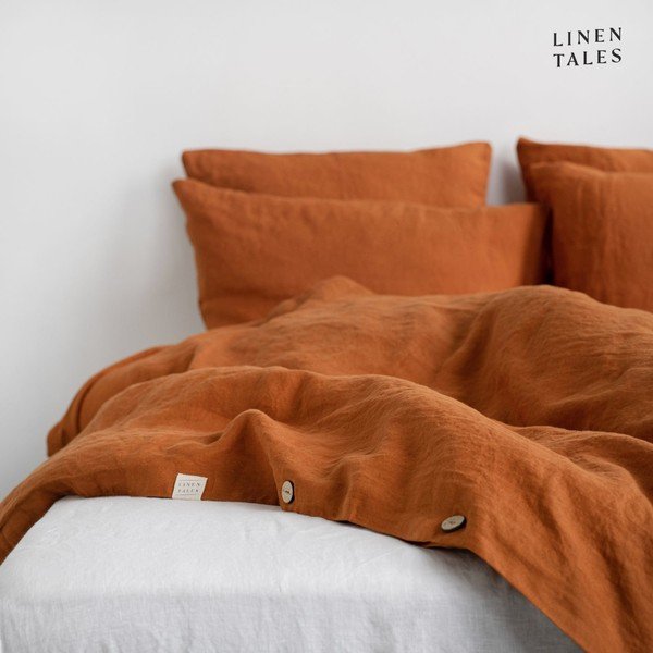 200x220 cm mūrinės spalvos lininė dvigulė paklodė - Linen Tales-image-2