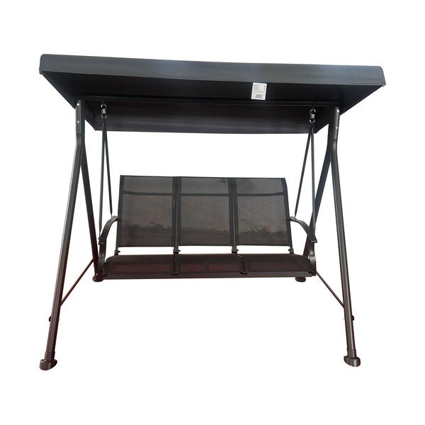 Pilkos spalvos metalinis sodo supamasis suoliukas Hollywood II – Rojaplast