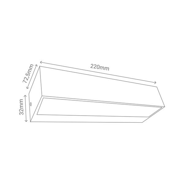 Pilkas sieninis šviestuvas SULION Tisa, 22 x 7,25 cm-image-1