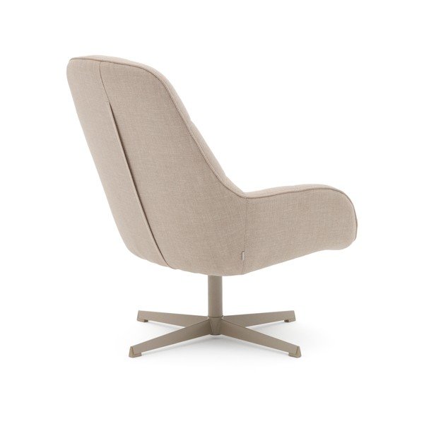 Smėlio spalvos pasukamas krėslas Jaspe – Kave Home-image-4