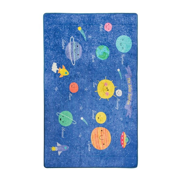 Vaikiškas mėlynas kilimas Space, 140 x 190 cm