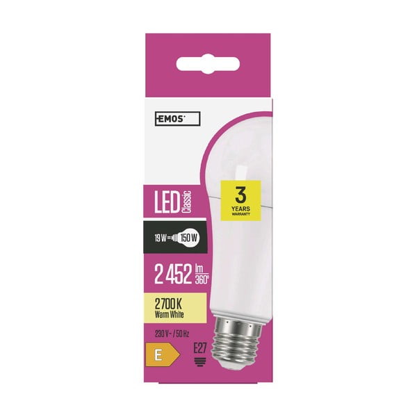 LED lemputė šilta balta 19 W E27, – EMOS-image-1