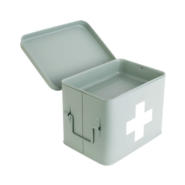 Mėtų žalios spalvos metalinė pirmosios pagalbos vaistinėlė PT LIVING Medicine, plotis 21,5 cm-image-2
