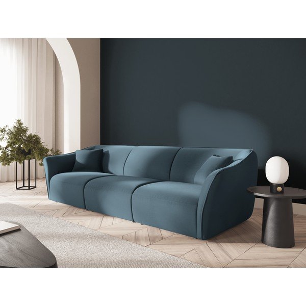 Iš velveto sofa mėlynos spalvos 292 cm Tokyo – Cosmopolitan Design-image-1