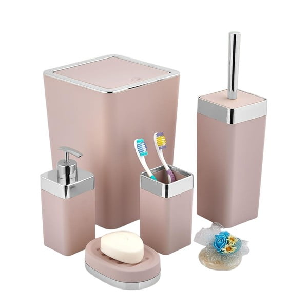 Rožinis vonios kambario reikmenų rinkinys - Oyo Concept
