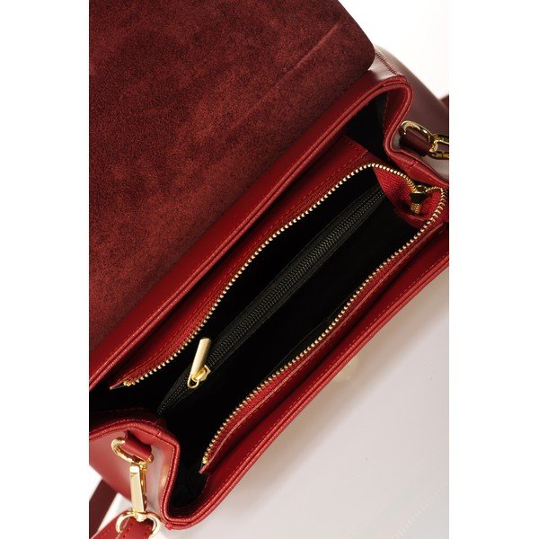 Raudona odinė rankinė Federica Bassi Marta-image-1