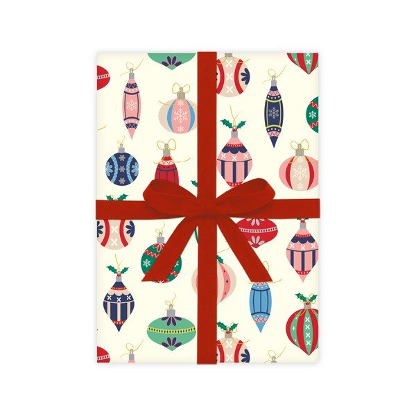 5 lapai dovanų vyniojimo popieriaus eleanor stuart Retro Baubles, 50 x 70 cm-image-2