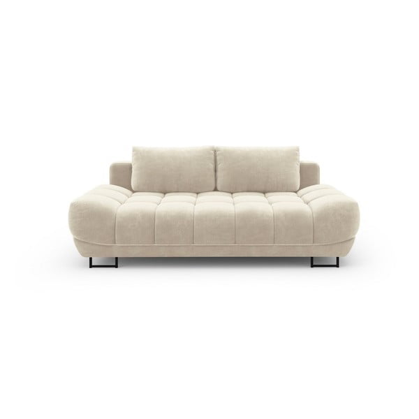 Smėlio spalvos trivietė sofa-lova su aksomo apmušalais Windsor & Co Sofas Cirrus