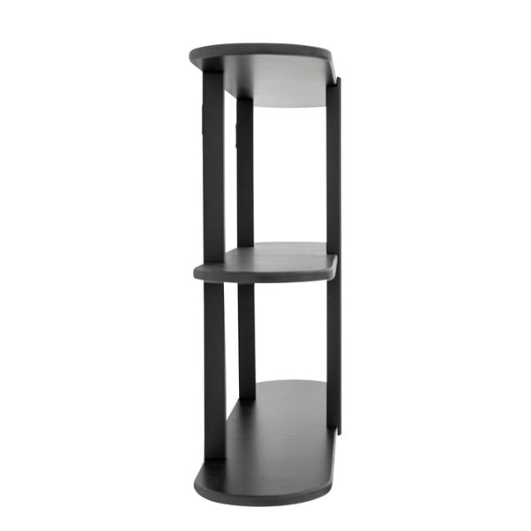 Juodos spalvos kelių aukštų sieninė lentyna 80 cm Vicente – Bloomingville-image-3