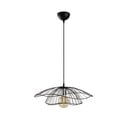 Juodos spalvos kabantis šviestuvas ø 50 cm su metaliniu gaubtu Farac – Opviq lights