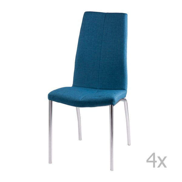 4 tamsiai mėlynų valgomojo kėdžių rinkinys "sømcasa Carla