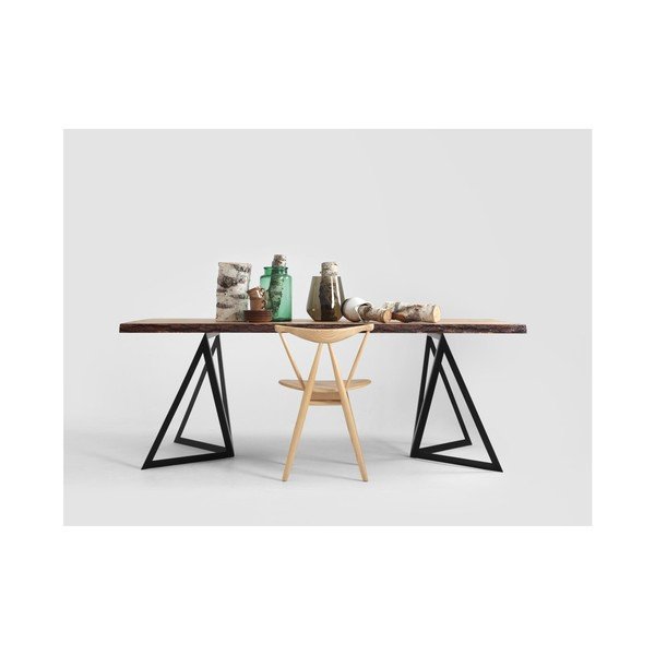 Valgomojo stalas su pušies medienos stalviršiu "Custom Form Sherwood Dark", 240 x 100 cm-image-4