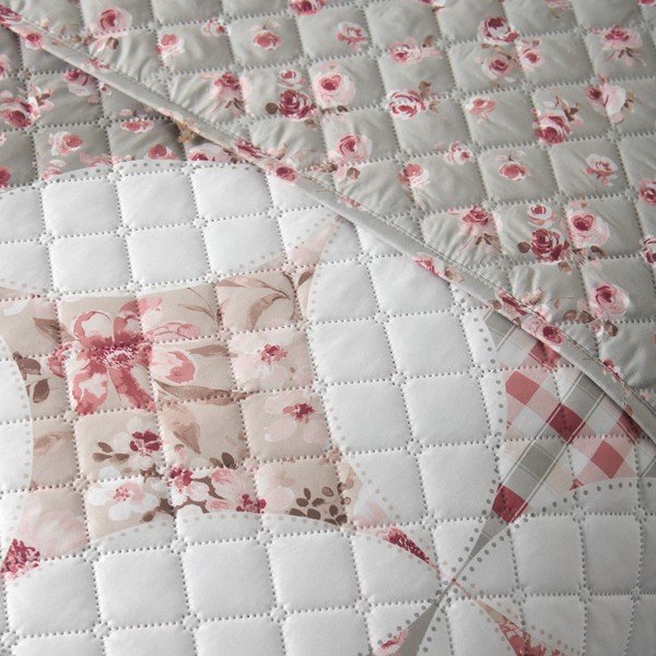 Žalios spalvos dygsniuota lovatiesė 220x230 cm Pinsonic Patchwork – Catherine Lansfield-image-2