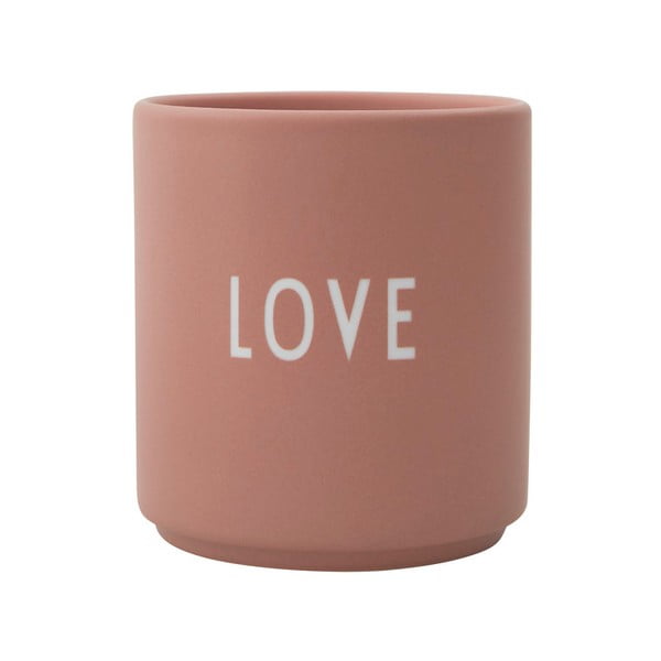 Iš porceliano  puodelis rožinės spalvos/smėlio spalvos 300 ml Mom – Design Letters-image-2