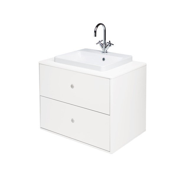 Pakabinama spintelė po kriaukle baltos spalvos 80x62 cm Color Bath – Tom Tailor-image-2
