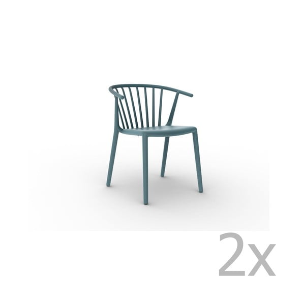2 mėlynų valgomojo kėdžių rinkinys "Resol Woody
