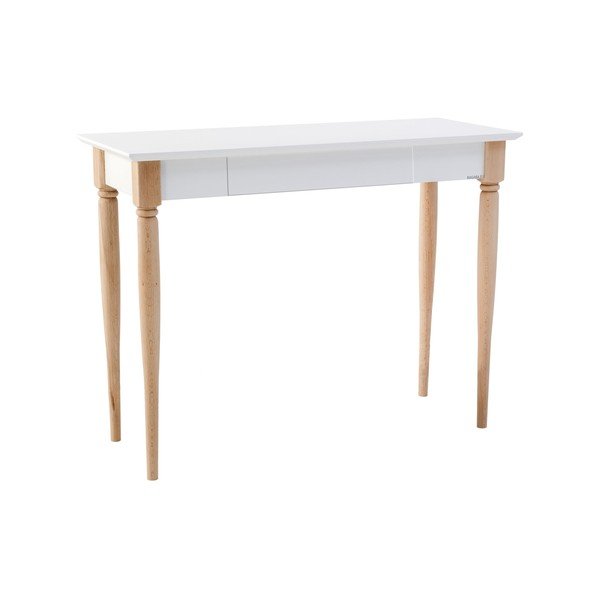 Baltas darbo stalas "Ragaba Mamo", plotis 105 cm