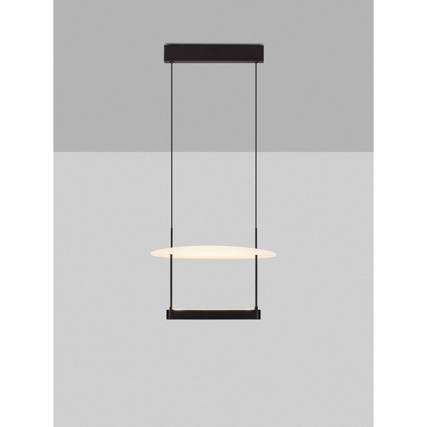 Baltos spalvos/matinės juodos spalvos iš aliuminio kabantis šviestuvas LED su pritemdymo funkcija ø 40 cm Diona – Nova Luce-image-3