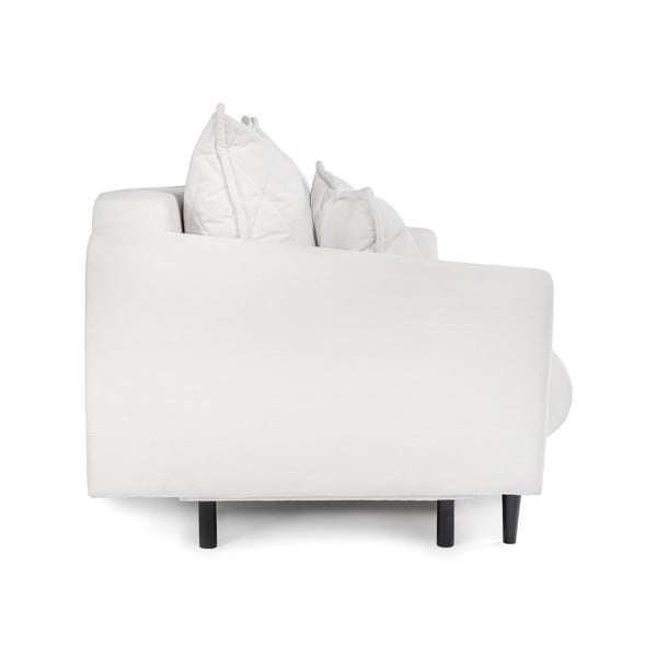 Baltos spalvos iš kordinio velveto sulankstoma/su sandėliavimo vieta sofa 215 cm Bjork – Bonami Selection-image-4