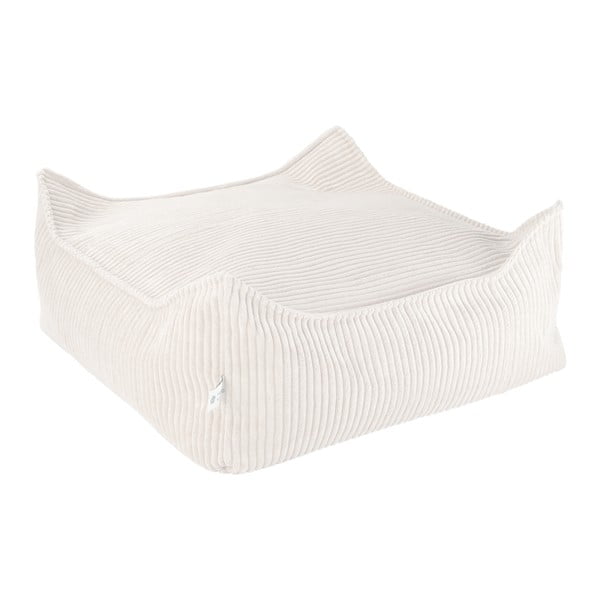 Kreminės spalvos iš kordinio velveto vaikiškas sėdmaišis Square – Wigiwama