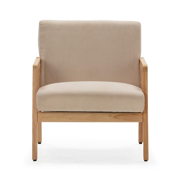Smėlio spalvos iš kordinio velveto austas krėslas Debra – Marckeric-image-2