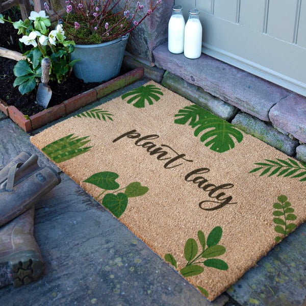 Iš kokoso pluošto grindų kilimėlis 40x60 cm Plant Lady – Artsy Doormats-image-2