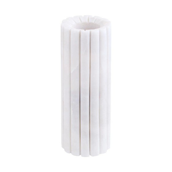 Baltos spalvos iš marmuro vaza (aukštis 20 cm) Savio – Premier Housewares