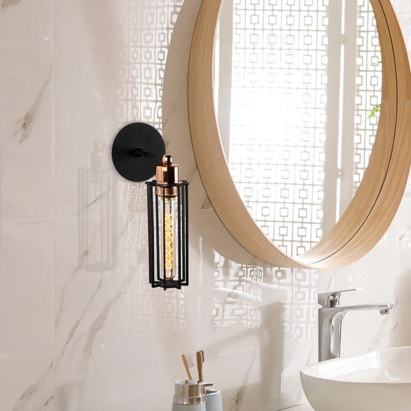 Sieninė lempa juodos spalvos ø 8 cm Likya – Opviq lights-image-1