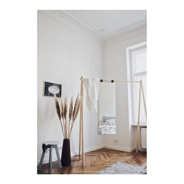 Pakabinamas veidrodis drabužių stovui Karup Design Hongi Black-image-3