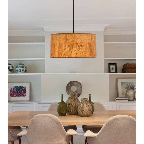 Kabantis šviestuvas konjako rudos spalvos ø 30 cm su tekstiliniu gaubtu Ecoline – Candellux Lighting-image-1